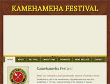 Tablet Screenshot of kamehamehafestival.org